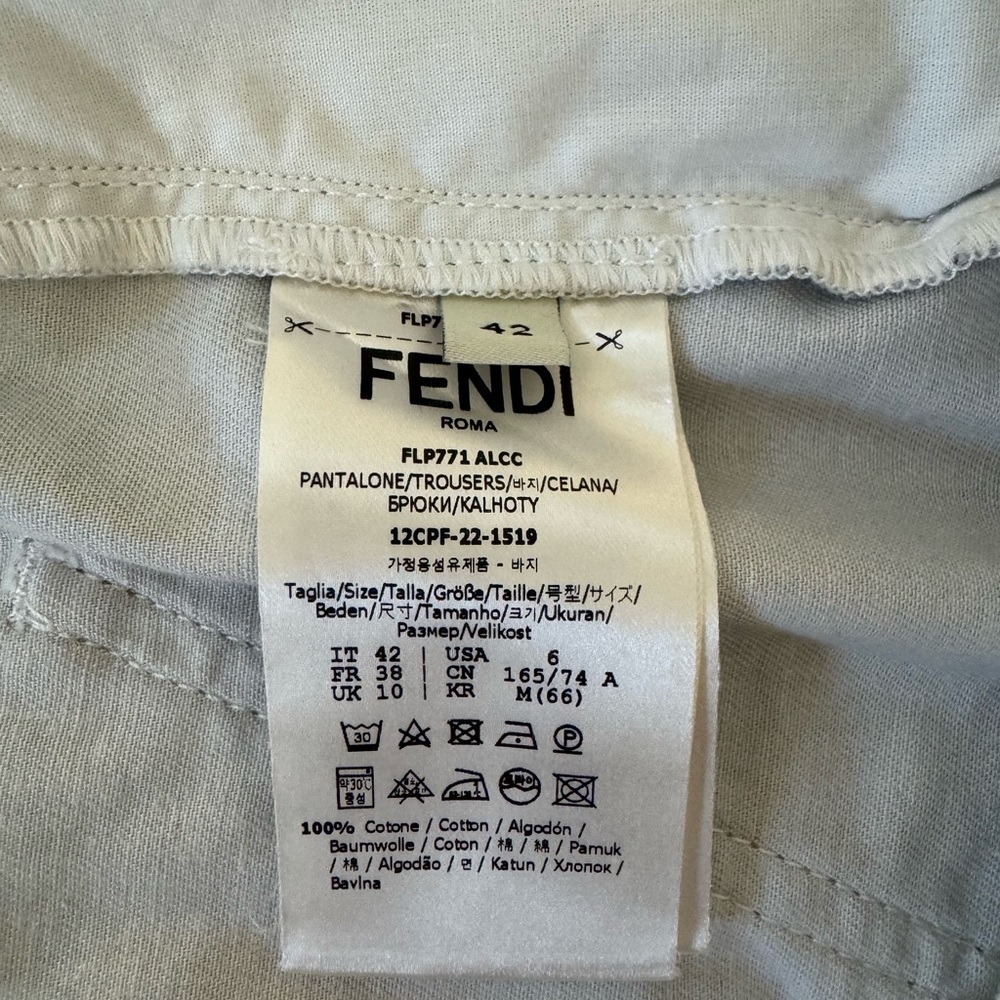Fendi High Waist Gray Women's Shorts - Picture 7 of 7